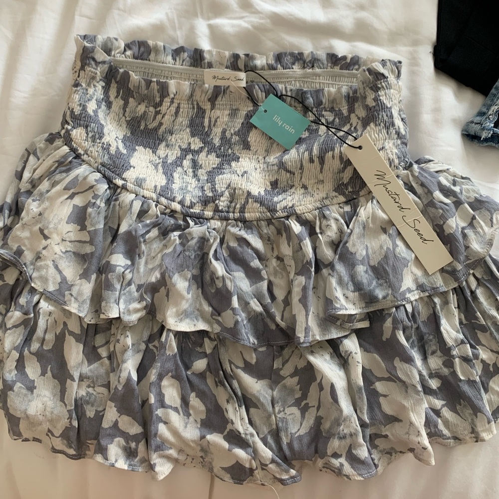Mustard seed floral grey skort